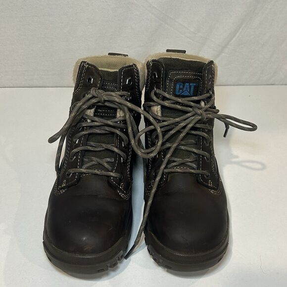 Caterpillar CAT Women’s Tess Brown Steel Toe Work Boot P91008Size 6.5 Wide - Picture 2 of 8